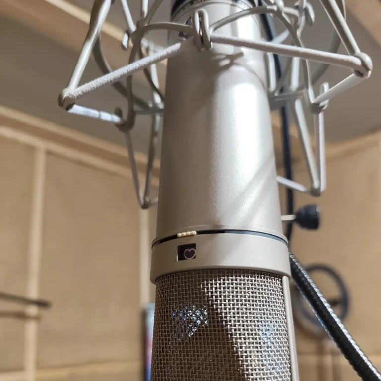 Micrófono de estudio para narrar audiolibros